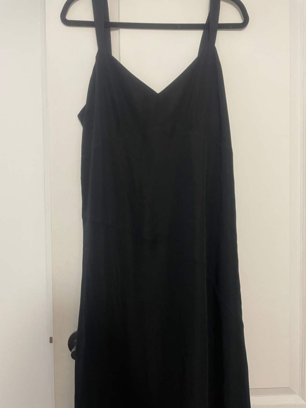 RW&CO. Black Maxi Slip Dress with V-Neck Size Large